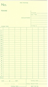 Time Card Amano Ex9000 Bi-Weekly Single Sided Timecard 5508 Box of 1000